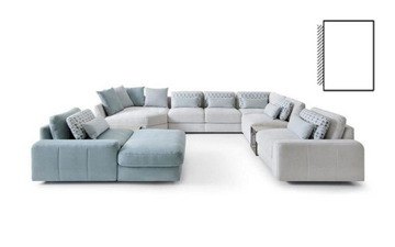 Serena elemes kanapé - DOST(80)P puff (Gala Collezione) - Marco Mobili Bútoráruház - Sarokgarnitúra